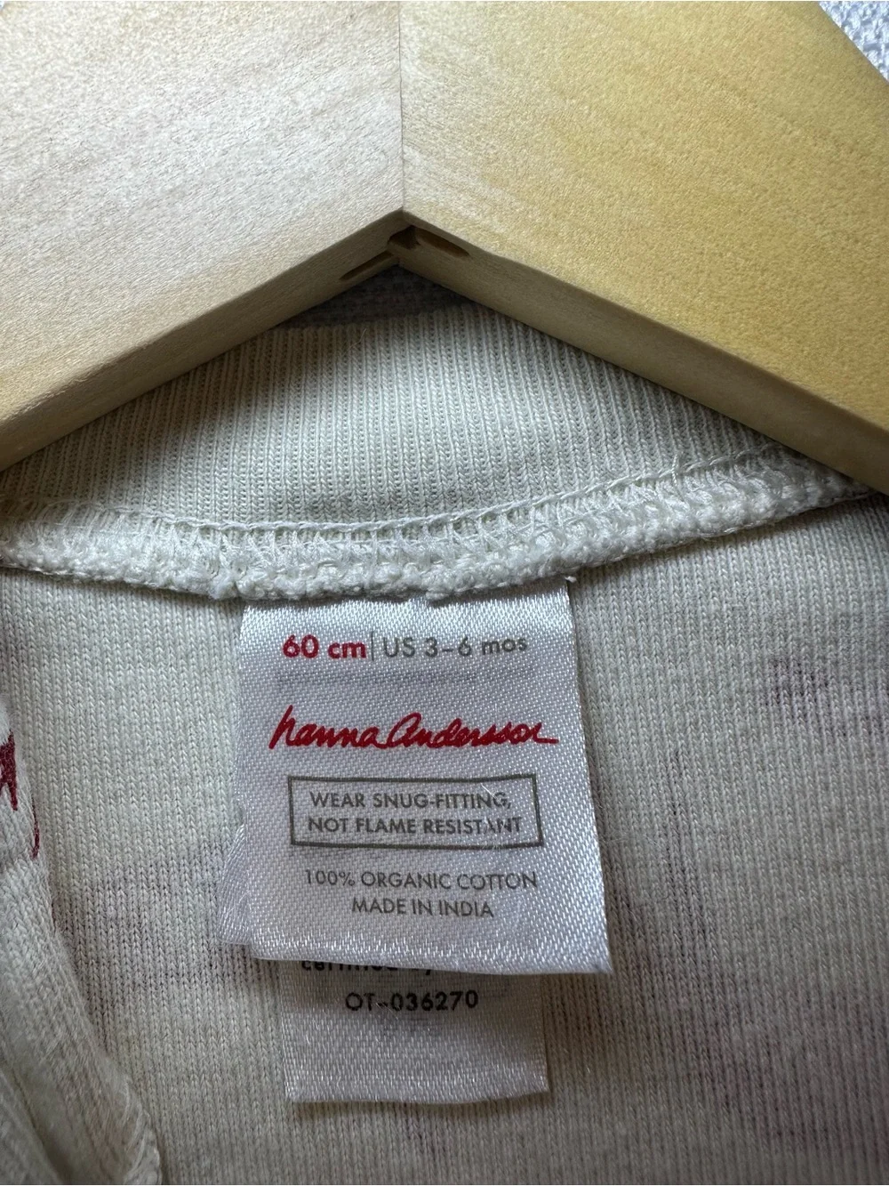 Hanna Andersson Organic Cotton Holiday Reindeer Print Zip Sleeper 3-6 Months